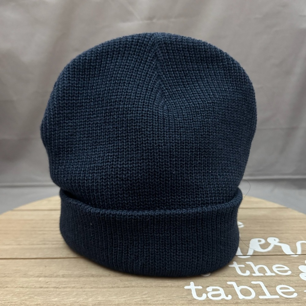 Hot Topic Knit Cuff Beanie Men’s Women’s Winter Hat Navy Blue OSFA